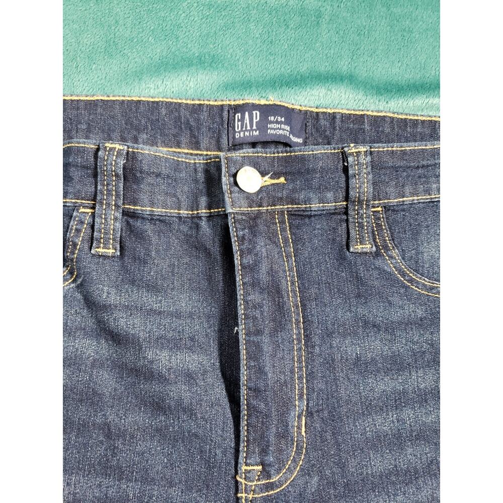 Gap Jeans Size 18 Womens Blue Pants Demin Ladies High Rise Favorite Jegging NWT - Picture 7 of 13